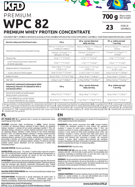 KFD Premium WPC 700 g Waniliowo-Truskawkowy