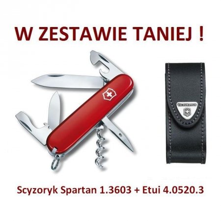 Victorinox Scyzoryk Spartan Czerwony w zestawie z etui