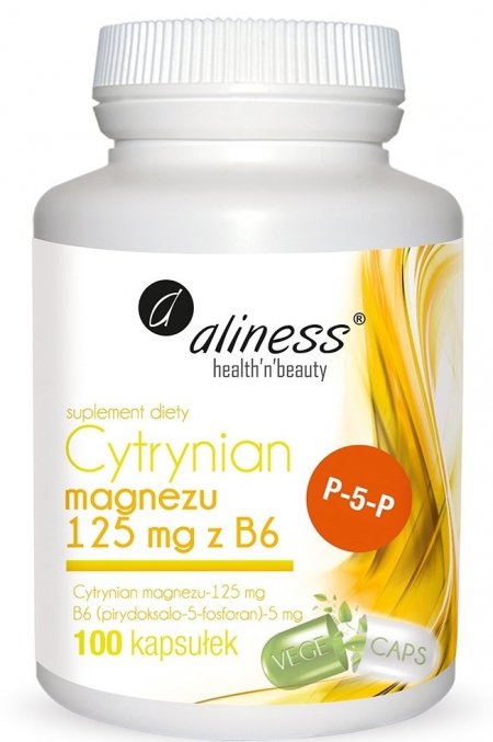 Cytrynian Magnezu 125 mg z B6 (P-5-P) Aliness 