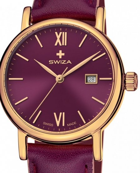 Zegarek damski ALZA Lady, YG, violet, violet, small WAT.0121.1301