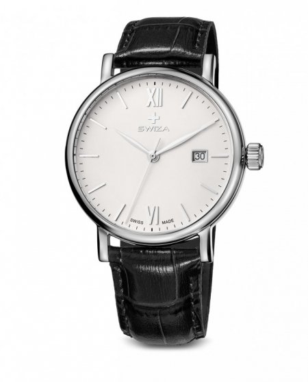 Zegarek SWIZA Alza Gent SST white-black WAT.0141.1002