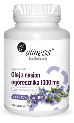 MEDICALINE Aliness Olej z nasion ogórecznika 20% / 35% 1000mg x 60caps