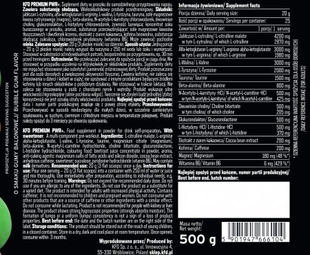 KFD PRE-WORKOUT + 500G 