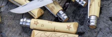 Nóż Składany Opinel No 07 Inox Nature - Stars