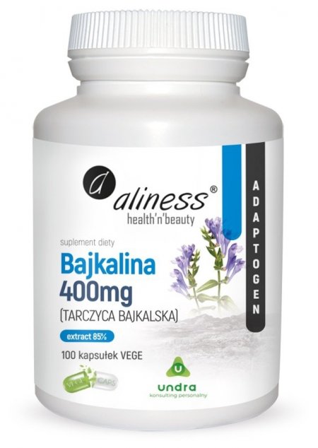 Aliness Bajkalina (Tarczyca bajkalska) Extract 85% 400 mg x 100 Vege caps.