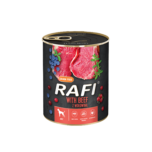 Rafi z wołowiną, borówką i żurawiną 800 g