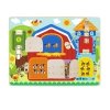 TOOKY TOY Tablica Manipulacyjna Zamki Obrazki Farma