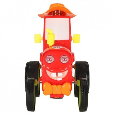 Traktor ciągnik zdalnie sterowany na pilota RC skaczący tańczący dźwięk czerwony