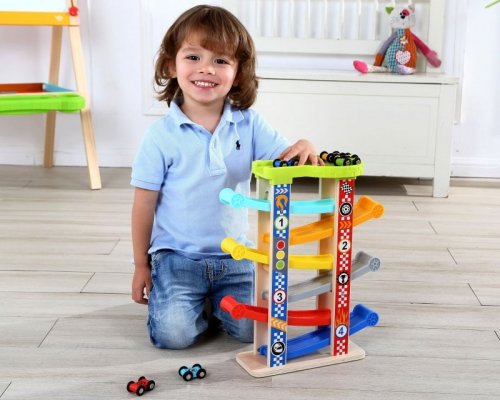 TOOKY TOY Kolorowa  Zjeżdżalnia Tor Dla Samochodów