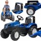 FALK Traktor na Pedały New Holland Duży z Przyczepką od 3 lat 