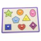 VIGA Drewniane Kolorowe Puzzle Z Pinezkami Kształty 