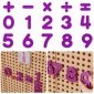 MASTERKIDZ Zestaw Cyferek i Znaków do Nauki Liczenia i Matematyki do Paneli Ściennych STEM 82 el. 