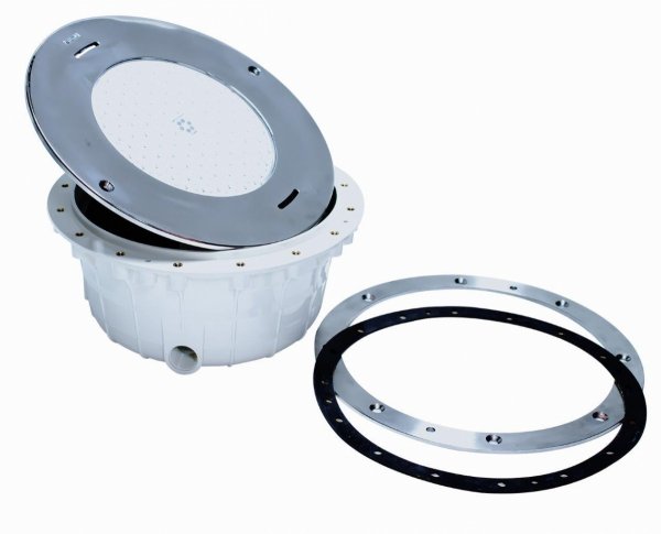 Lampa basenowa - Korpus ABS, Front stal nierdzewna - 21W biała
