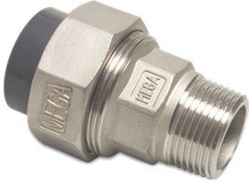 Śrubunek przejściowy PVC/stal nierdzewna KW 50mm x GZ 1 1/2&quot;