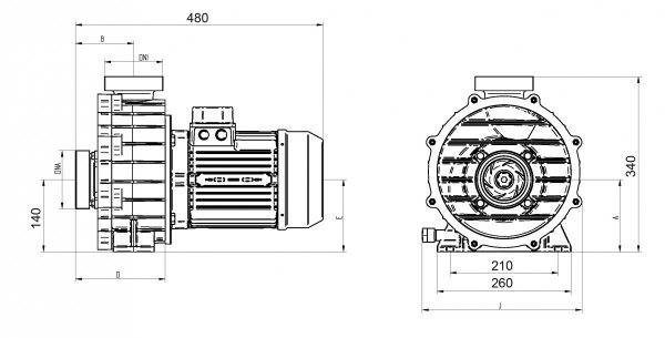 Pompa Bravus 300M - 66m3/h - 2,2 kW - 230V