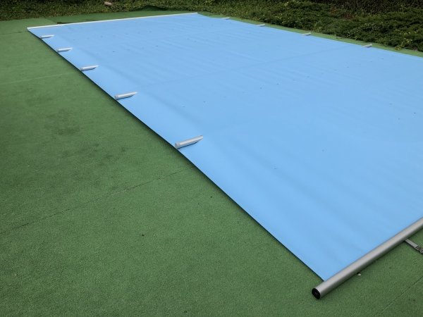 Przykrycie bezpieczne - model standard - owalny - do basenu 10 x 4,16 m