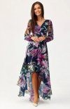 Asymetryczna maxi sukienka szyfonowa w fioletowe kwiaty-2