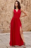 Wieczorowa długa sukienka czerwona Roco 0224-2