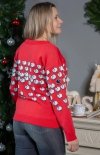 Fobya F1800 sweter w owieczki red tył