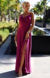 Numoco 299-19 CHIARA elegancka maxi długa suknia na ramiączkach 