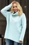 Asymetryczny sweter z golfem Anna jasny turkus-1