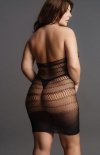 Dopasowana sukienka erotyczna plus size tył