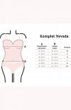 Dkaren Nevada koszulka i szorty damskie białe tabela rozmiarów