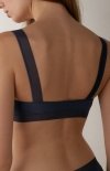 Conte bawełniany biustonosz bustier grafitowy tył