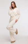 Bewear B292 bluza z kopertowym dekoltem waniliowa 
