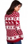 Świąteczny sweter w renifery BK039/1 tył