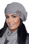 Kamea Helena beret damski szary