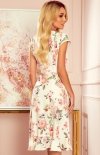 Kopertowa sukienka w kwiaty Numoco 349-1 tył