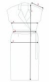 Stylove S363 sukienka midi z kołnierzem czarna 