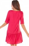 Kobieca różowa sukienka babydoll A360 tył