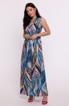Bewear B283/2 sukienka maxi we wzór 