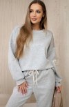 Komplet dresowy bluza i spodnie szary-3