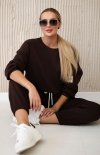 Komplet dresowy bluza i spodnie czekoladowy-1