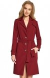Style S094 płaszcz typu trencz bordowy