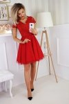 Bicotone 2180-02 sukienka rozkloszowana czerwona