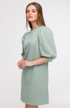 Bewear B291 sukienka z bufiastymi rękawami miętowa 