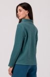 Bewear B268 bluza z wysokim kołnierzem turkusowa tył