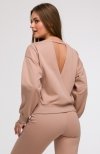 Bewear B293 bluza z otwartymi plecami mokka tył