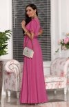 Elizabeth maxi sukienka Bella brokat amarantowa