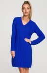 Sweterkowa sukienka niebieska M713