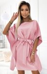 Numoco 287-32 SOFIA kobieca sukienka motyl z wiązaniem w pasie 