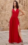 Wieczorowa długa sukienka czerwona Roco 0224