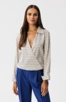 Stylove S357/2 bluzka o fasonie kopertowym z nadrukiem 