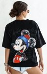 Oversizowy t-shirt damski Myszka Nothing czarny