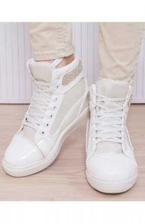 Białe sneakersy połyskujące