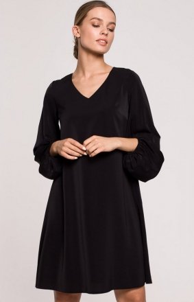 Oversizowa sukienka czarna S273